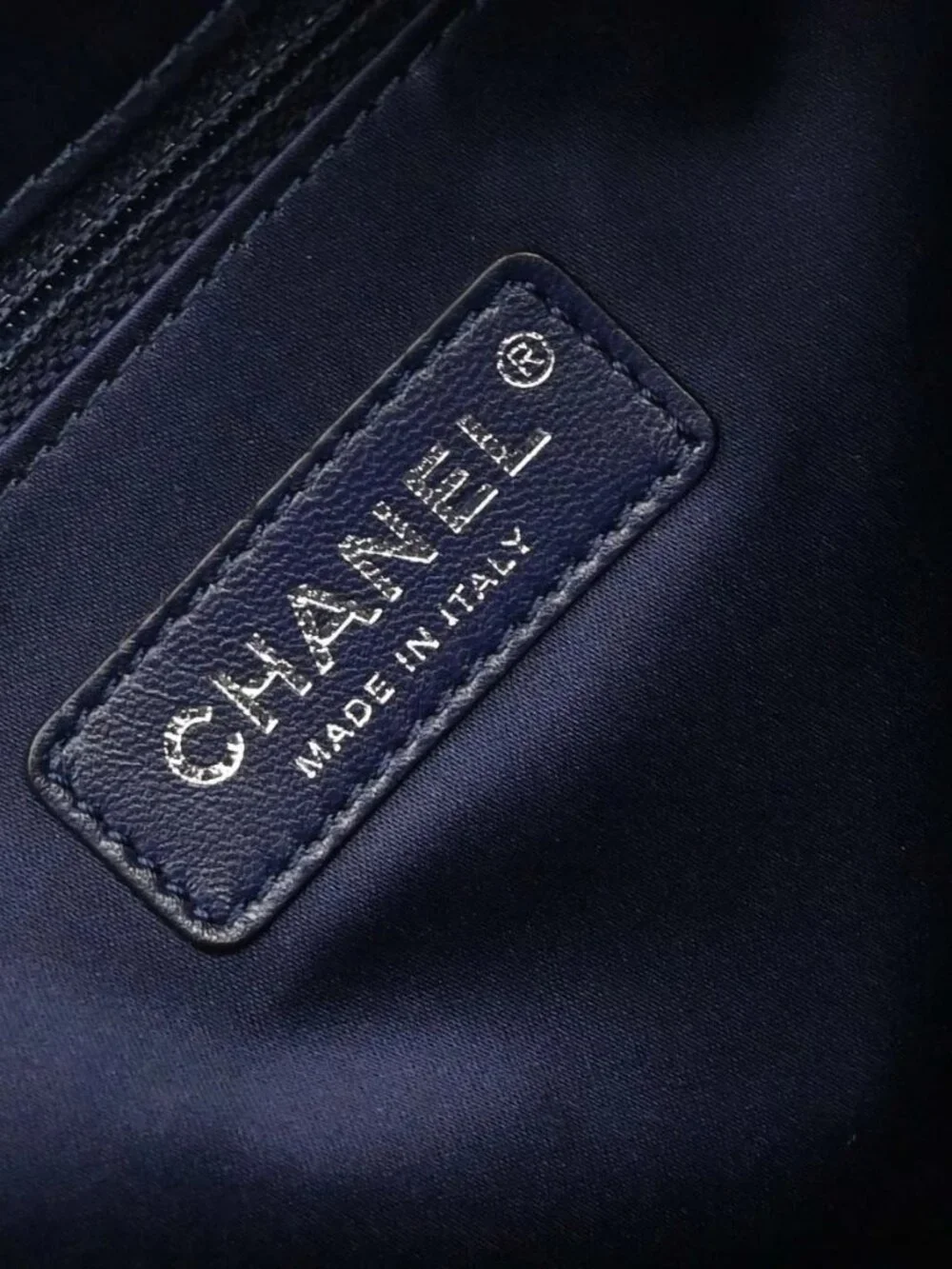Chanel Navy Tweed Nylon